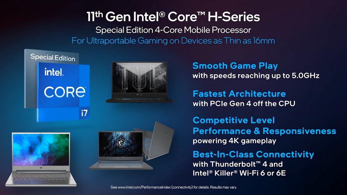 11th gen Intel Core H Series mobile processors Special Edition