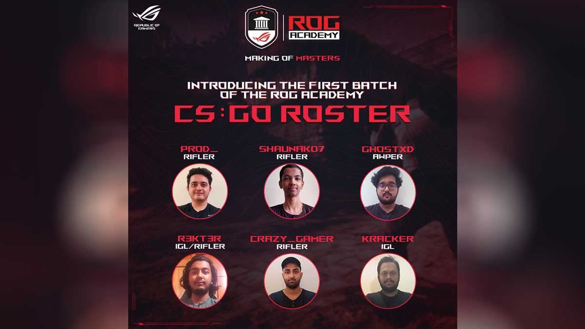 Asus ROG Academy First batch six finalists