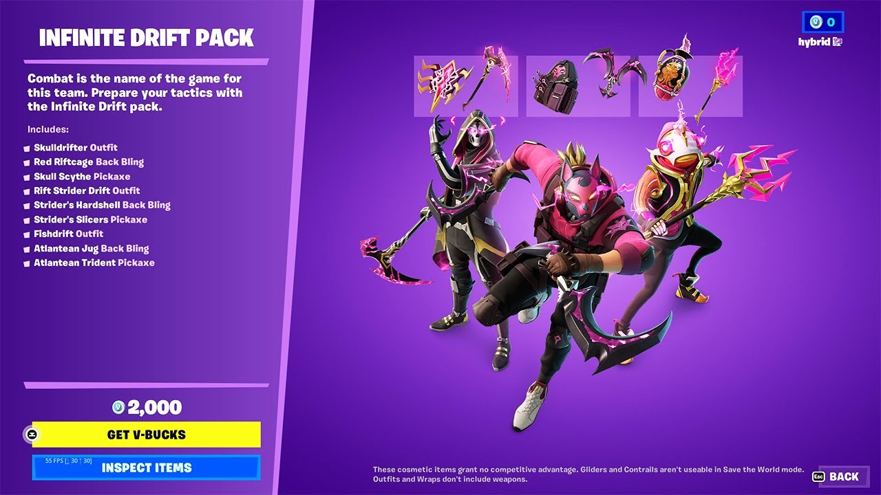 Fortnite Infinite Drift Pack